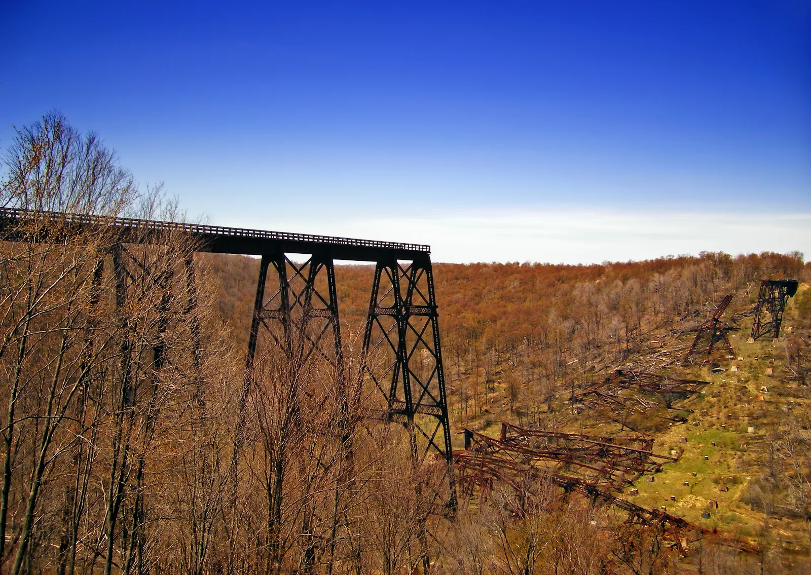 Kinzua Bridge State Park — Kinzua Creek / Viaduct Ruins